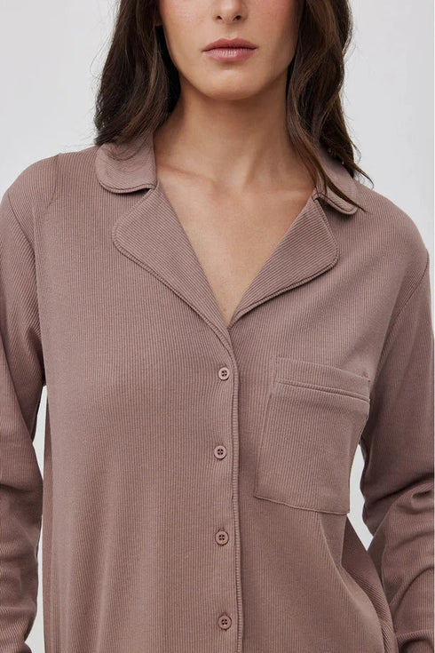 Gottex Beach Life Sandy Days Button Up Loungewear Top
