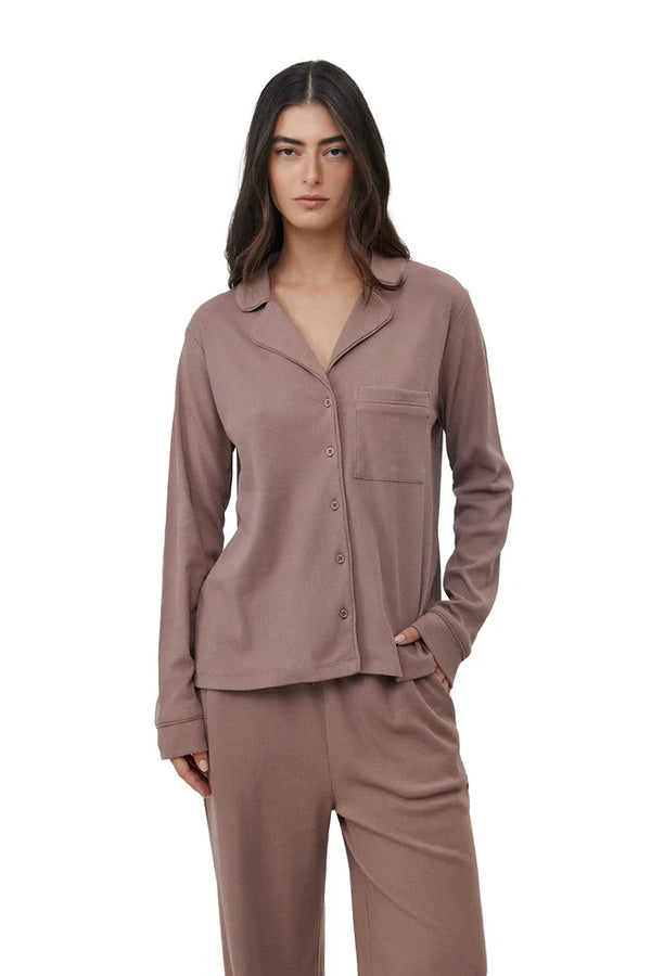 Gottex Beach Life Sandy Days Button Up Loungewear Top
