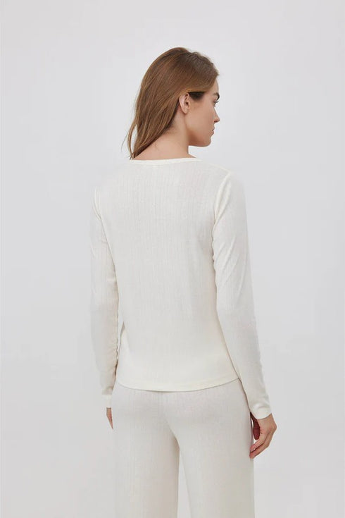 Gottex Beach Life Daydream Pointelle Loungewear Top