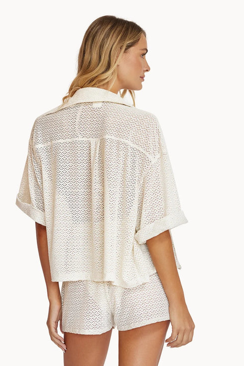 PQ Swim Biscotti Blake Button Top