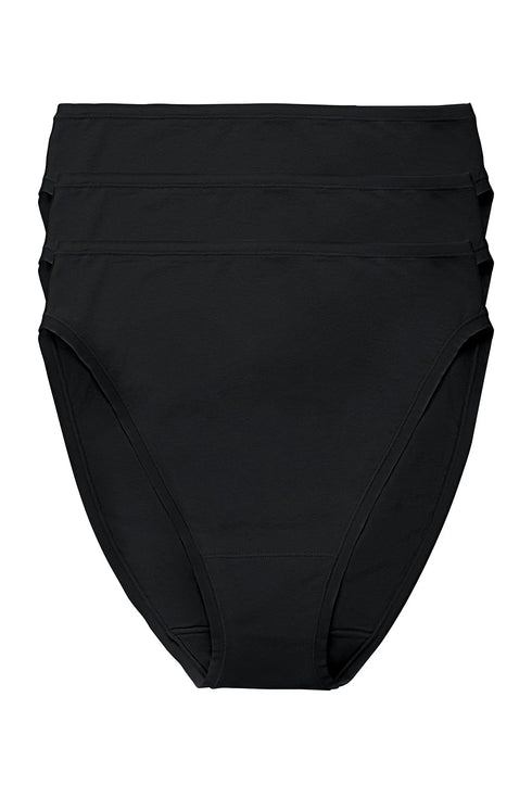 Natori Bliss Bare Cotton High Cut Brief 3-pack