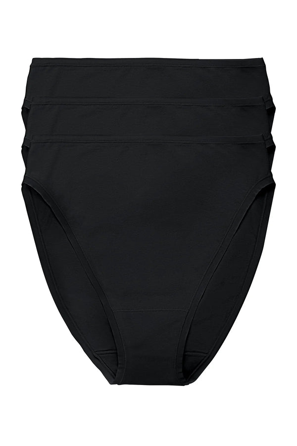 Natori Bliss Bare Cotton High Cut Brief 3-pack