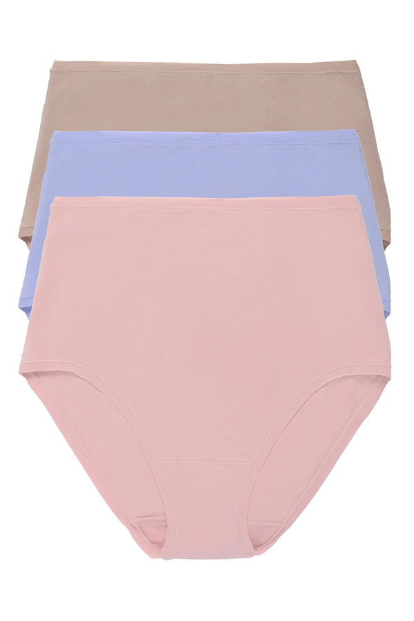 Natori Bliss Bare Cotton High Waist Brief 3-pack