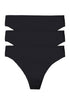 Natori Bliss Bare Cotton Thong 3-pack