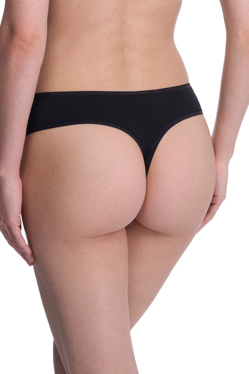 Natori Bliss Bare Cotton Thong 3-pack