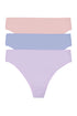 Natori Bliss Bare Cotton Thong 3-pack