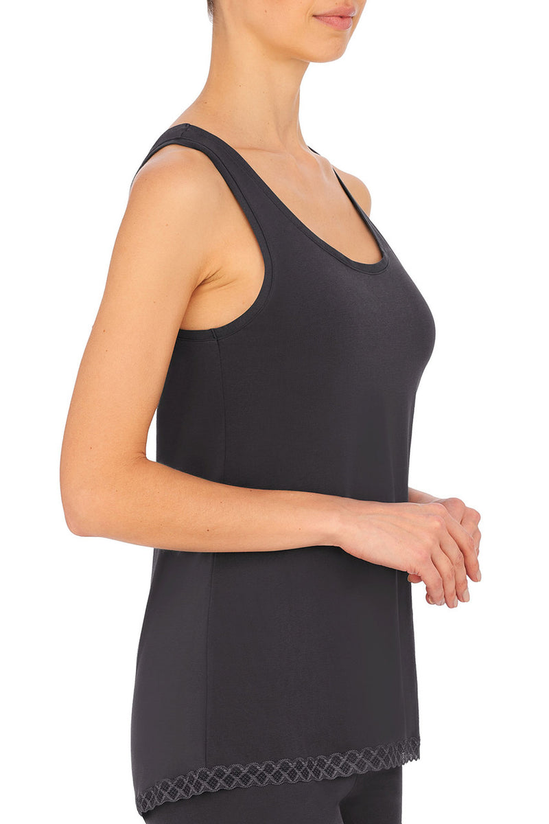 Natori Bliss Cotton Tank BU287 ASH NAVY buy for the best price CAD$ 85.00 -  Canada and U.S. delivery – Bralissimo