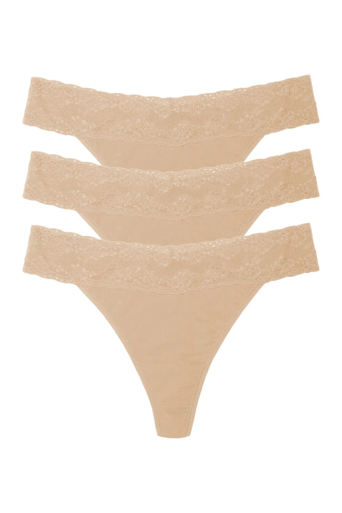 Natori Bliss Perfection One Size Classic Thong 3-pack
