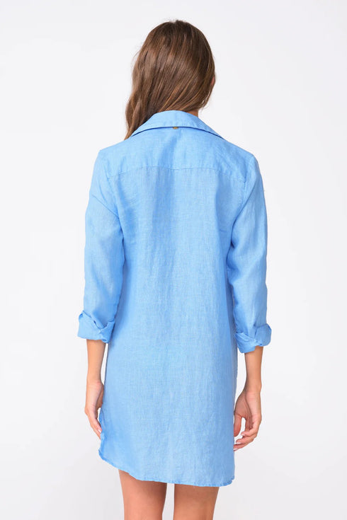 PQ Swim Blueberry Linen Millie Tie Cover Up