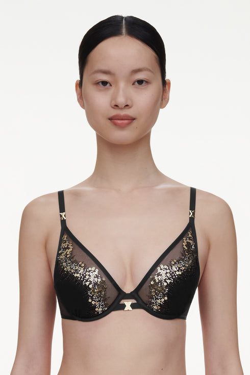 Chantelle Genesis Lightly Lined Lace Plunge Bra