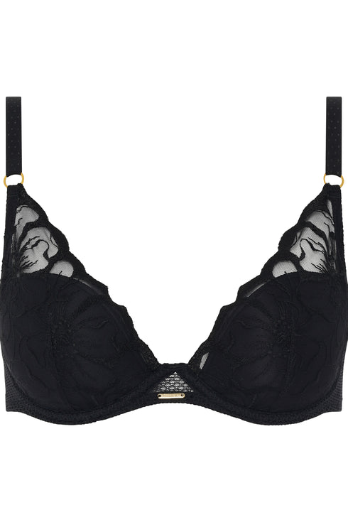 Chantelle Fleurs Lace Plunge T-shirt Bra