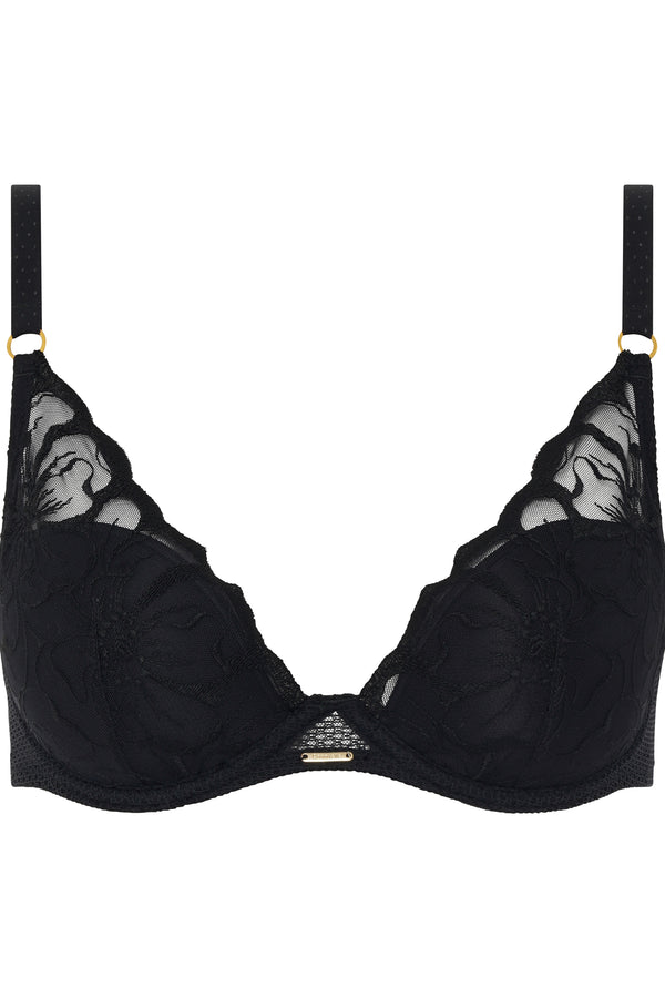 Chantelle Fleurs Lace Plunge T-shirt Bra