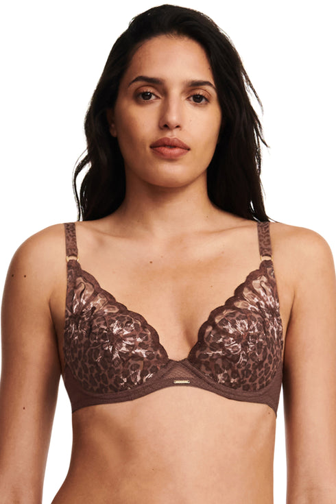 Chantelle Fleurs Lace Plunge T-shirt Bra