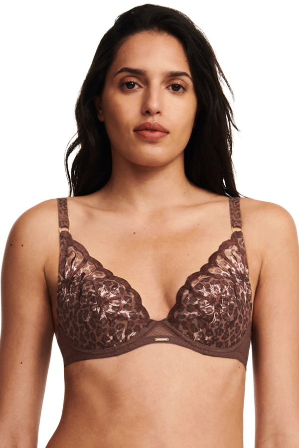 Chantelle Fleurs Lace Plunge T-shirt Bra