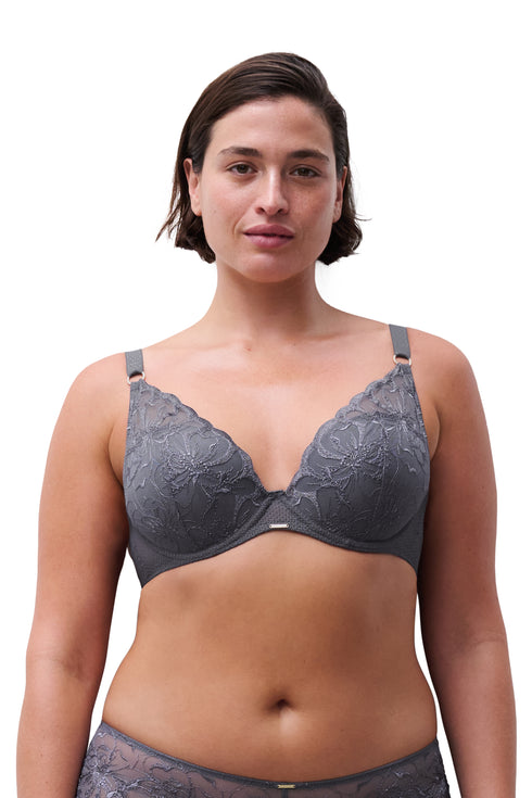 Chantelle Fleurs Lace Plunge Contour Bra