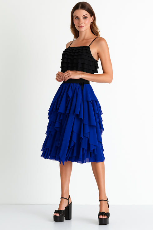 Shan Mia Elegant mesh skirt