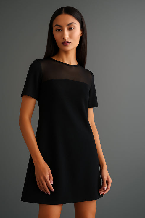 Shan Sofia Sheer detail dress