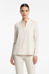 Shan Sofia Split Neck Jersey Top