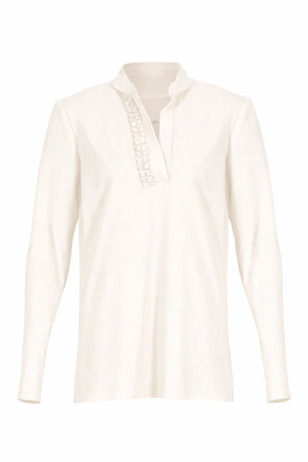 Shan Sofia Split Neck Jersey Top