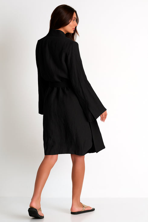 Shan Lina Linen trench coat