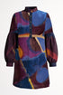 Shan Soie Silk Dress With Balloon Sleeves