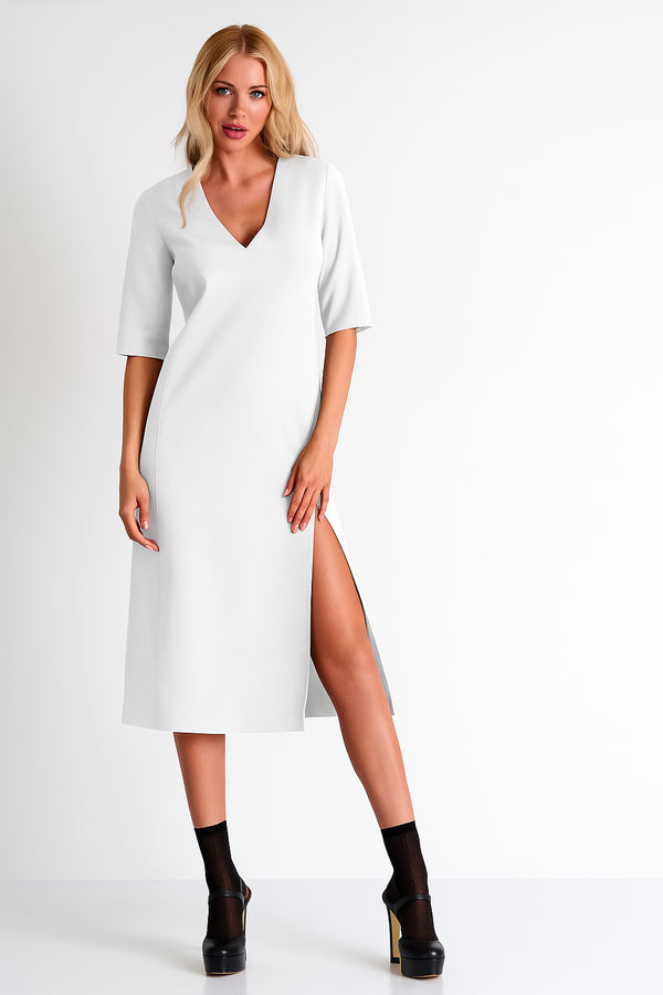 Shan Sofia Long V-Neck Dress