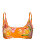PQ Swim Clementine Embroidered Lettuce Edge Bralette Top
