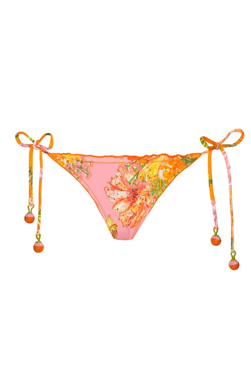 PQ Swim Clementine Embroidered Lettuce Edge Tie Side Bottom