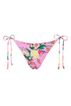 PQ Swim Swim Dahlia Embroidered Lettuce Edge Tie Side Bottom