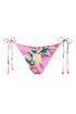 PQ Swim Swim Dahlia Embroidered Lettuce Edge Tie Side Bottom