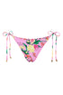 PQ Swim Swim Dahlia Embroidered Lettuce Edge Tie Side Bottom