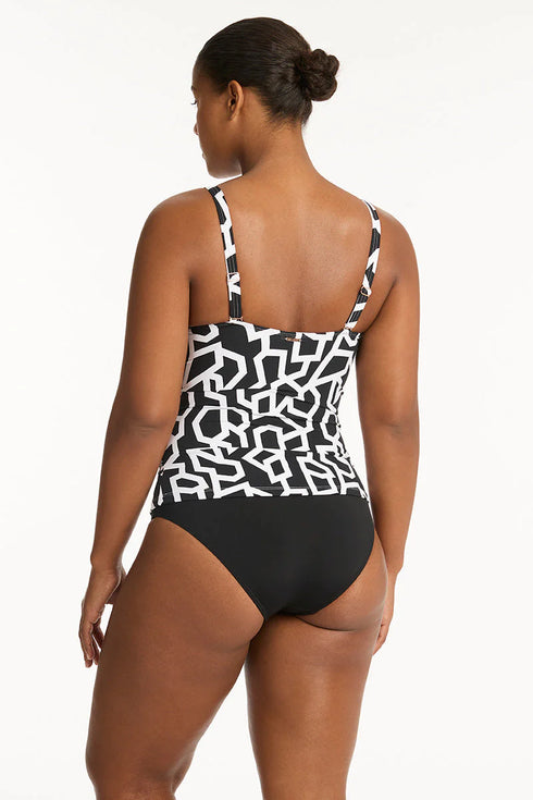 Sea Level Deco Cross Front Singlet