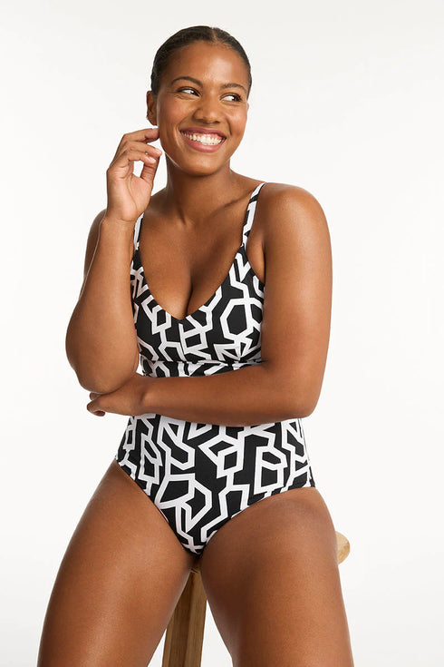 Sea Level Deco DD/E Bralette One Piece