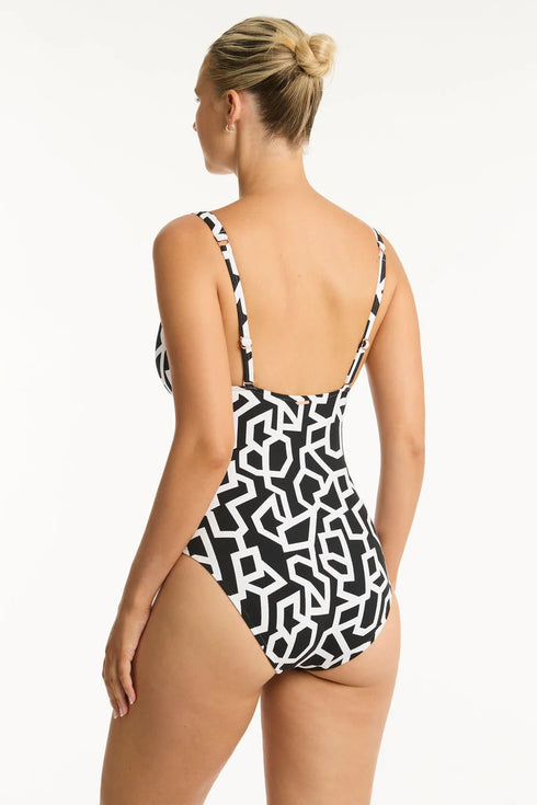 Sea Level Deco Longline Tri One Piece