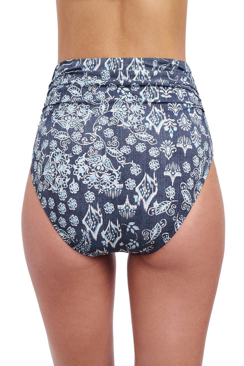 Gottex Profile By Gottex Flores Shirred High Waist Tankini Bottom