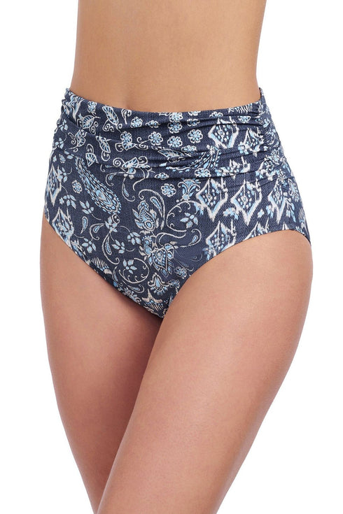 Gottex Profile By Gottex Flores Shirred High Waist Tankini Bottom