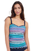 Gottex Profile By Gottex Harmony E-Cup Shirred Underwire Tankini Top