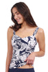 Gottex Profile By Gottex Malaya E-Cup Shirred Underwire Tankini Top