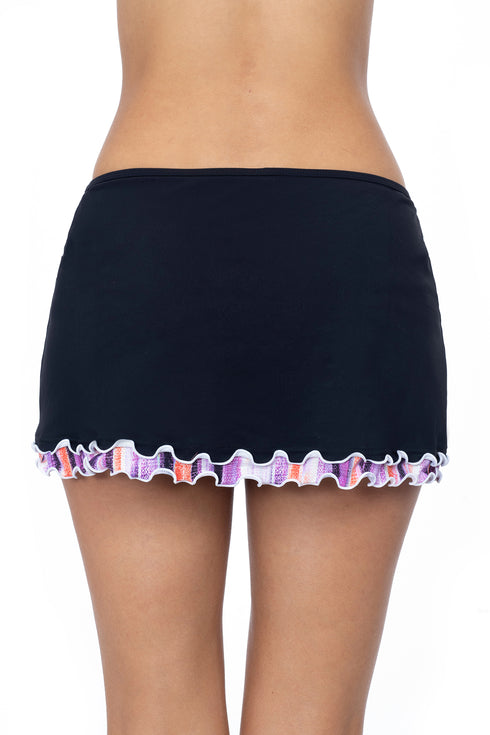 Gottex Profile by Gottex Riga Tricolore Solid Side Slit Skirt Bottom