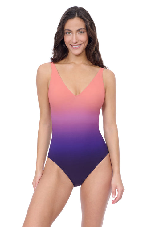 Gottex Profile by Gottex Splendor Ombre V Neck One Piece