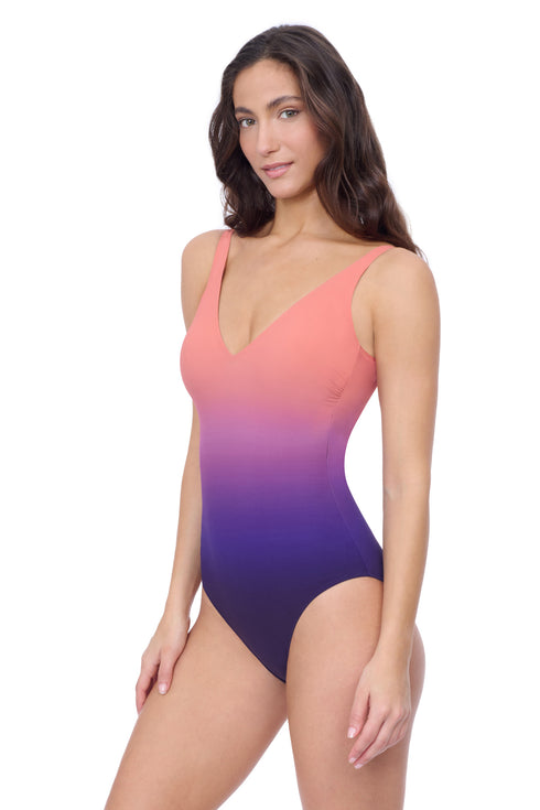 Gottex Profile by Gottex Splendor Ombre V Neck One Piece