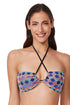 Profile by Gottex Retro Riviera Bandeau Halter Netted Crochet Bikini Top