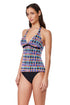 Profile by Gottex Retro Riviera Halter Netted Crochet Tankini Top
