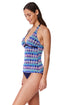Profile by Gottex Retro Riviera Halter Netted Crochet Tankini Top