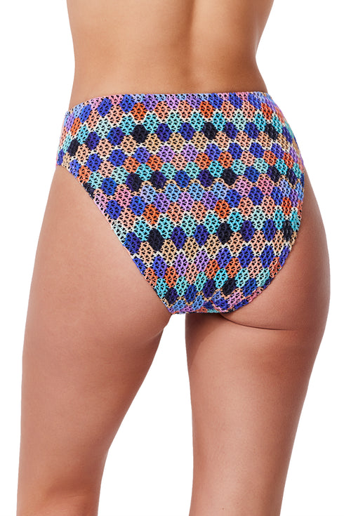 Profile by Gottex Retro Riviera High Waist Netted Crochet Swim Bottom