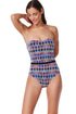 Profile by Gottex Retro Riviera Bandeau Netted Crochet One Piece