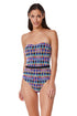 Profile by Gottex Retro Riviera Bandeau Netted Crochet One Piece