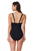 Profile by Gottex Retro Riviera Halter Netted Crochet One Piece Mutli