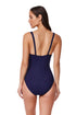 Profile by Gottex Retro Riviera Halter Netted Crochet One Piece Mutli