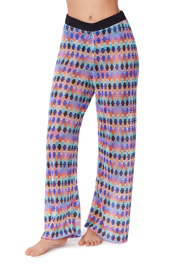 Profile by Gottex Retro Riviera Netted Crochet Beach Pant